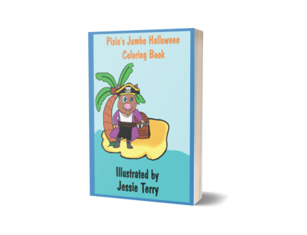 Pixie's Jumbo Halloween Coloring Book